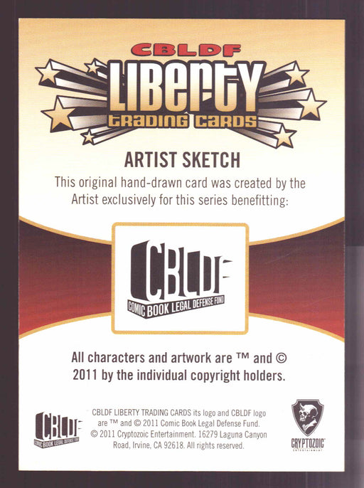 2011 Cryptozoic CBLDF Liberty Artist Sketch Card by Peter Kuper - TvMovieCards.com