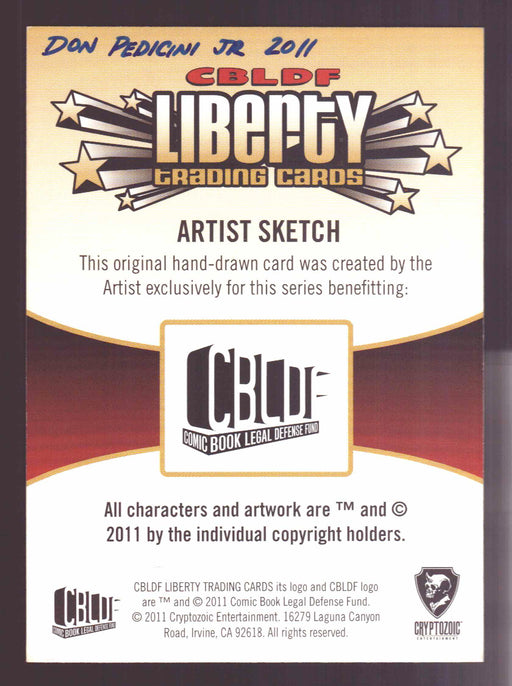 2011 Cryptozoic CBLDF Liberty Artist Sketch Card by Don Pedicini Jr - TvMovieCards.com