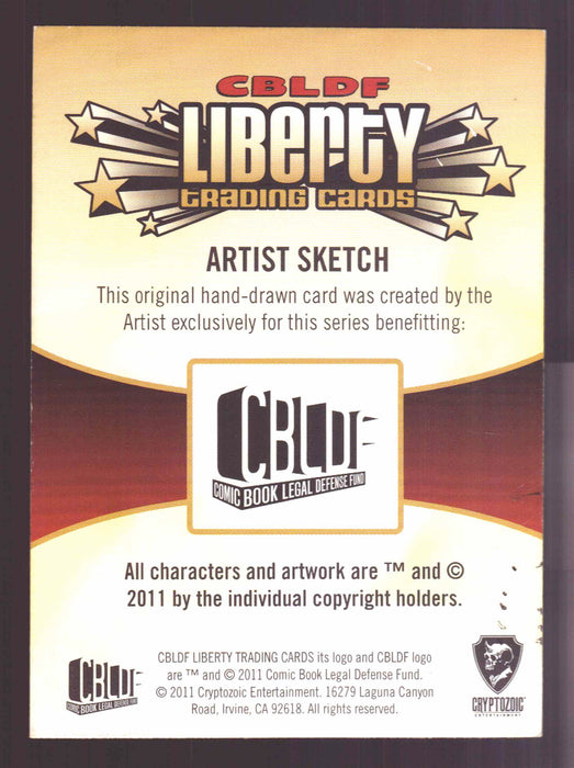 2011 CBLDF Comic Book Legal Defense Fund Liberty Artist Sketch Trading Card - TvMovieCards.com