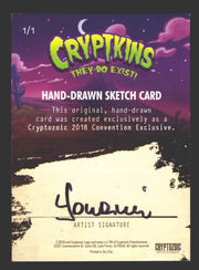 2018 Crypt kins Sketch Trading Card by Yonami Convention Exclusive Cryptozoic - TvMovieCards.com