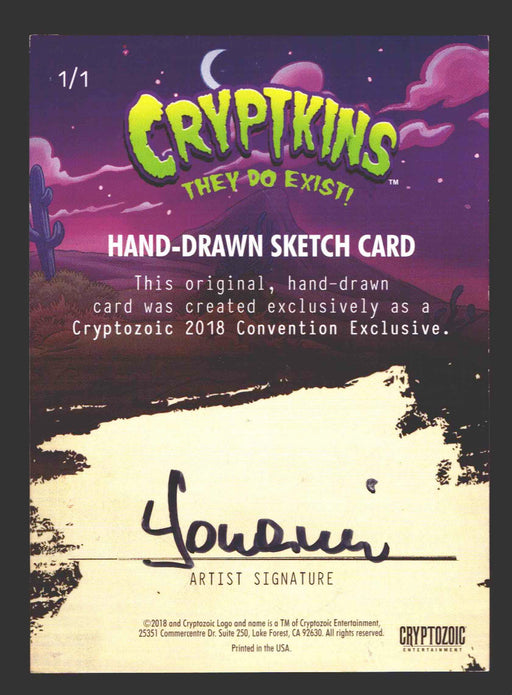 2018 Crypt kins Sketch Trading Card by Yonami Convention Exclusive Cryptozoic - TvMovieCards.com