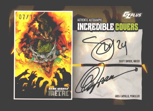 2024 CZX Dark Nights Metal Dual Autograph Card Scott Snyder / Greg Capullo - TvMovieCards.com