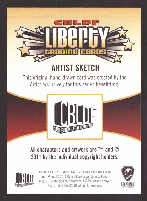 2011 Cryptozoic CBLDF Liberty Artist Sketch Card by Jerry Fleming   - TvMovieCards.com