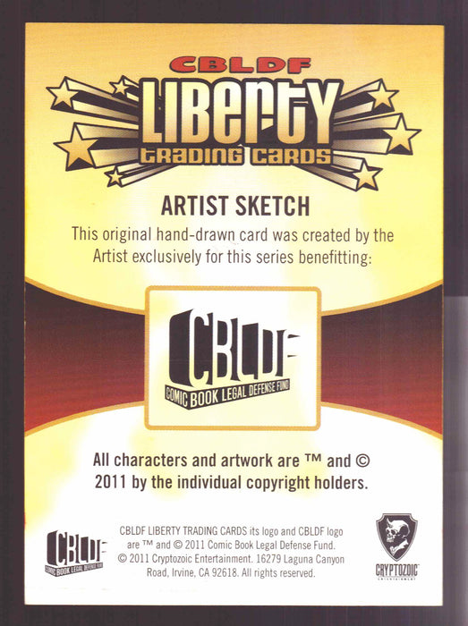 2011 CBLDF Comic Book Legal Defense Fund Liberty Artist Sketch Trading Card - TvMovieCards.com