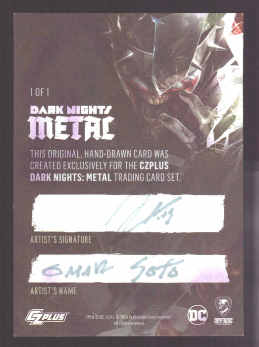 2024 CZX Dark Nights Metal Artist Sketch Trading Card by Omar Soto