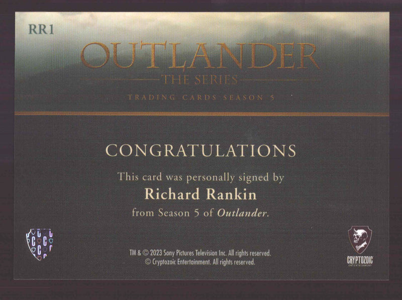 Outlander Season 5 Richard Rankin as Roger Wakefield RR1 Autograph Card - TvMovieCards.com