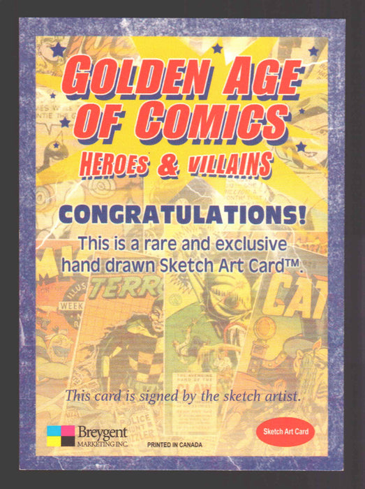 Golden Age of Comics Heroes & Villains Artist Sketch Card Breygent - TvMovieCards.com
