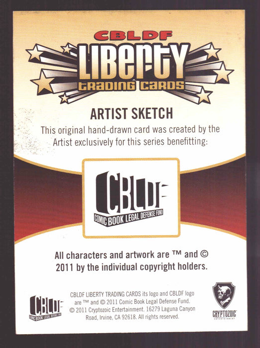 2011 CBLDF Comic Book Legal Defense Fund Liberty Artist Sketch Trading Card - TvMovieCards.com