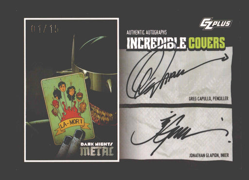 2024 CZX Dark Nights Metal Dual Autograph Card Greg Capullo / Jonathan Glapion - TvMovieCards.com