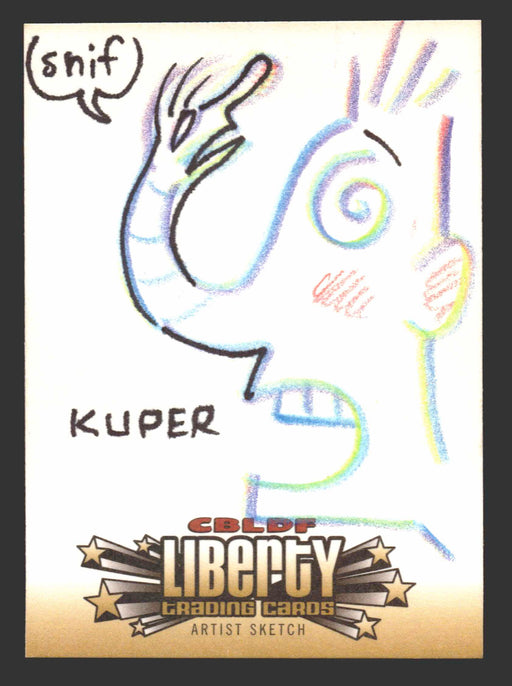 2011 Cryptozoic CBLDF Liberty Artist Sketch Card by Peter Kuper - TvMovieCards.com