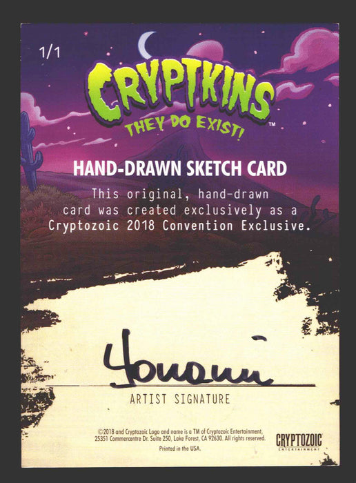 2018 Cryptkins Sketch Trading Card by Yonami Convention Exclusive Cryptozoic - TvMovieCards.com