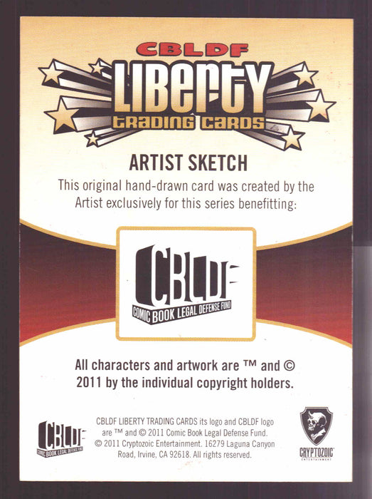 2011 CBLDF Comic Book Legal Defense Fund Liberty Artist Sketch Trading Card - TvMovieCards.com