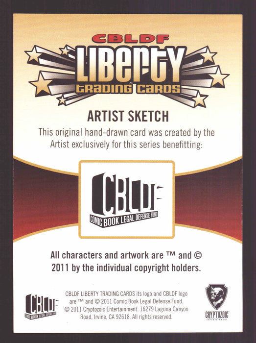 2011 CBLDF Comic Book Legal Defense Fund Liberty Artist Sketch Trading Card - TvMovieCards.com