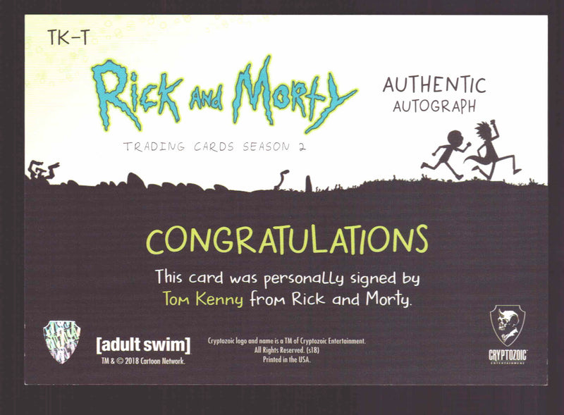 2019 Rick and Morty Season 2 TK-T Tom Kenny as TSA Gromflamite Autograph Card   - TvMovieCards.com