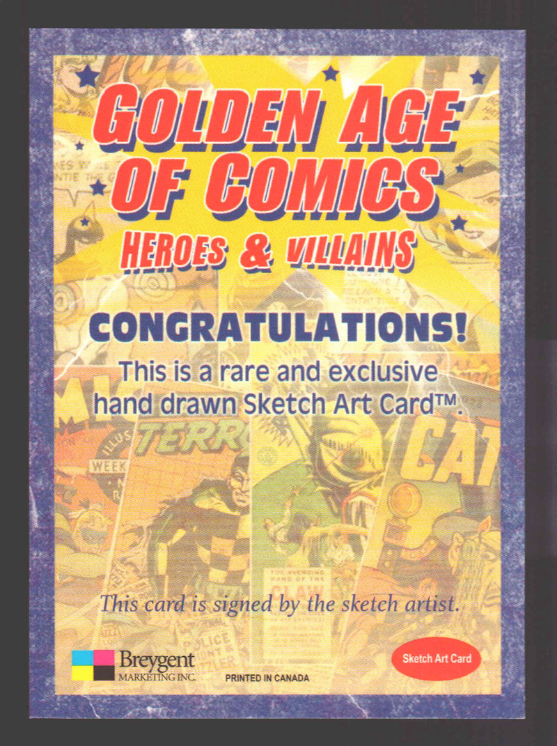 Golden Age of Comics Heroes & Villains Artist Sketch Card Breygent Darren Auck - TvMovieCards.com