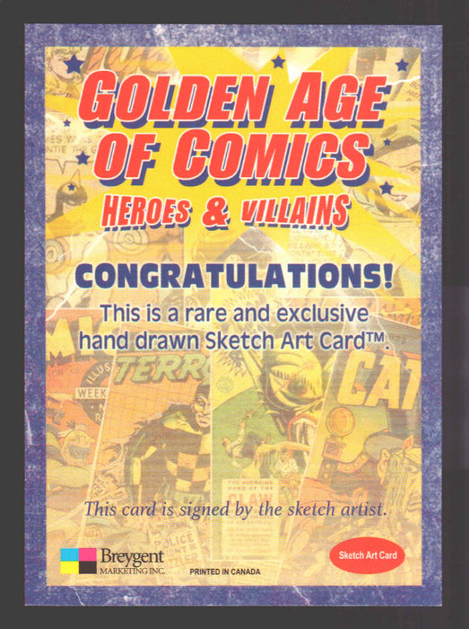 Golden Age of Comics Heroes & Villains Artist Sketch Card Breygent Darren Auck - TvMovieCards.com
