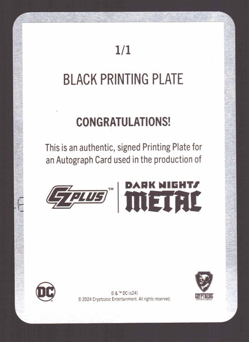 2024 CZX Dark Nights Metal Printing Plate Autograph Card Scott Synder TC-SS - TvMovieCards.com