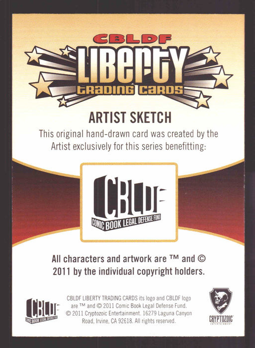 2011 Cryptozoic CBLDF Liberty Artist Sketch Card by Jerry Fleming   - TvMovieCards.com