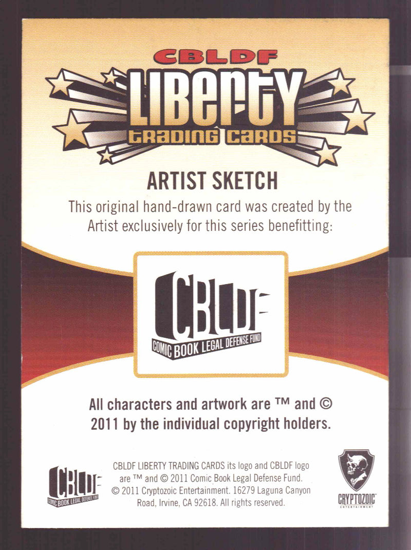 2011 Cryptozoic CBLDF Liberty Artist Sketch Trading Card by Danielle Soloud - TvMovieCards.com
