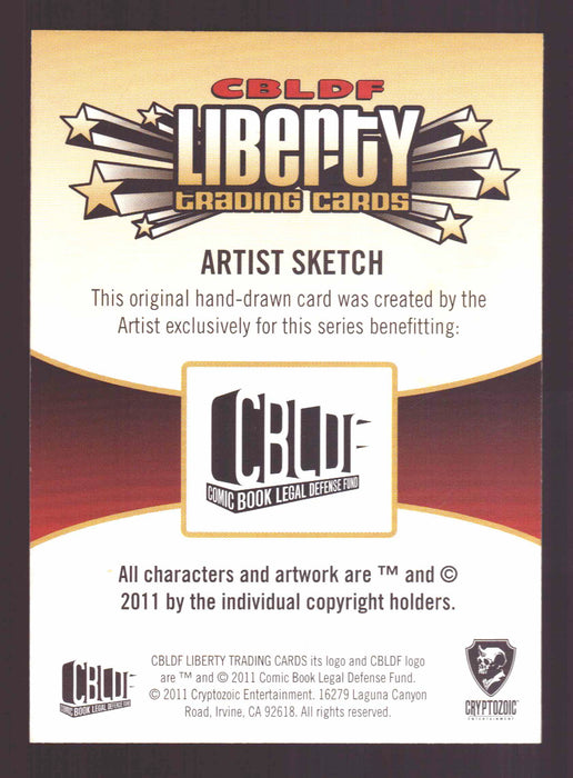 2011 Cryptozoic CBLDF Liberty Artist Sketch Card by Joel Carroll   - TvMovieCards.com