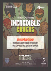 2024 CZX Dark Nights Metal Dual Autograph Card Greg Capullo / Jonathan Glapion - TvMovieCards.com