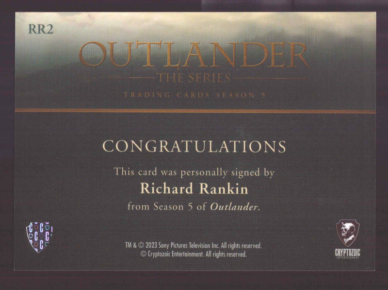 Outlander Season 5 Richard Rankin as Roger Wakefield RR2 Autograph Card - TvMovieCards.com