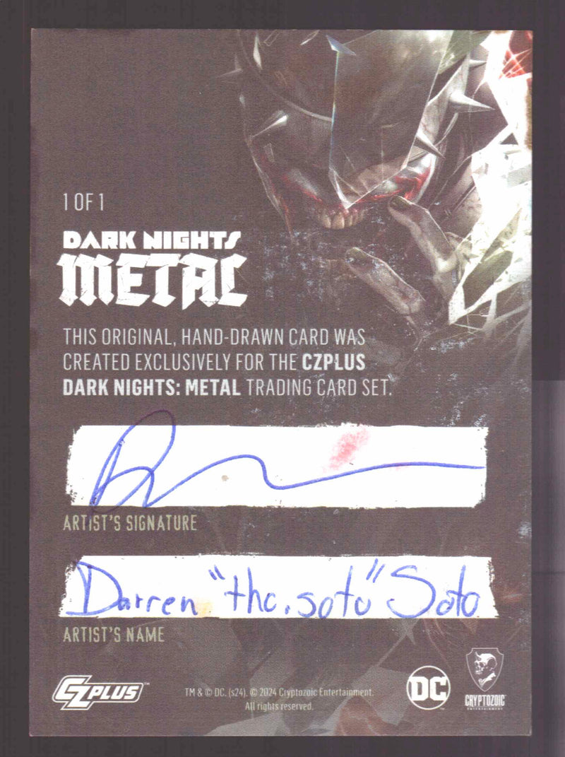 2024 CZX Dark Nights Metal Artist Sketch Trading Card by Darren Soto - TvMovieCards.com