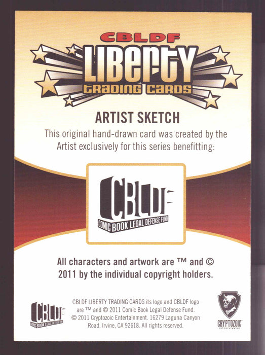 2011 Cryptozoic CBLDF Liberty Artist Sketch Card by Peter Kuper - TvMovieCards.com