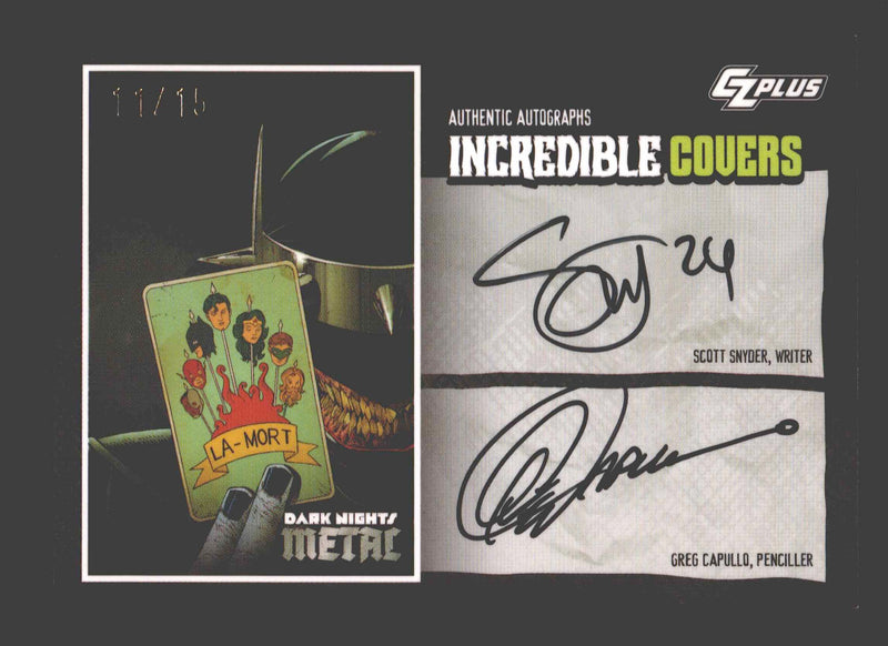 2024 CZX Dark Nights Metal Dual Autograph Card Scott Snyder / Greg Capullo - TvMovieCards.com