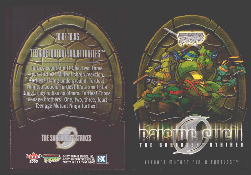 2003 Teenage Mutant Ninja Turles TMNT 1/2 Fleer Insert Chase You Pick Single Cards