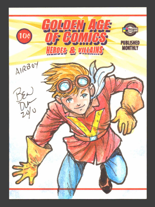 Golden Age of Comics Heroes & Villains Artist Sketch Card Breygent Ben Dunn - TvMovieCards.com