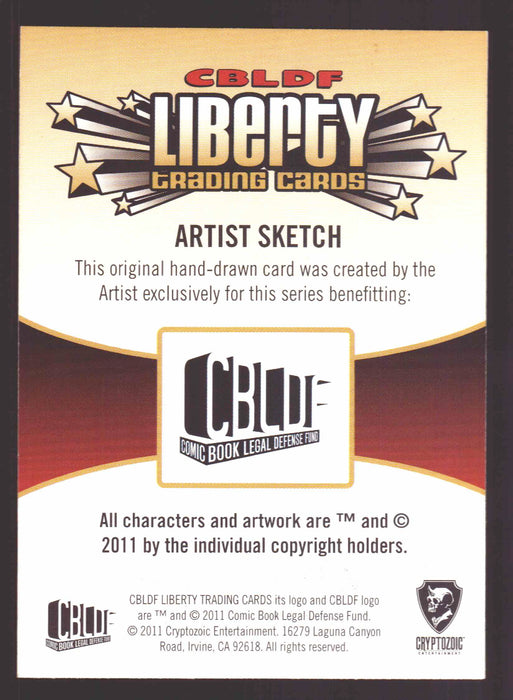 2011 CBLDF Comic Book Legal Defense Fund Liberty Artist Sketch Trading Card   - TvMovieCards.com