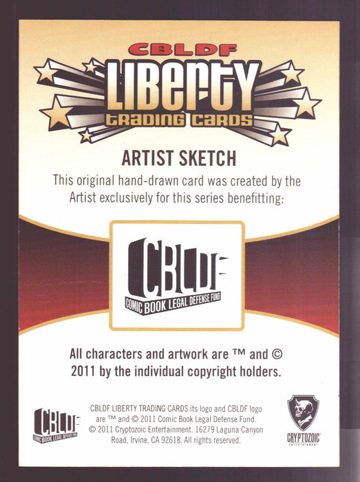 2011 CBLDF Comic Book Legal Defense Fund Liberty Artist Sketch Trading Card - TvMovieCards.com