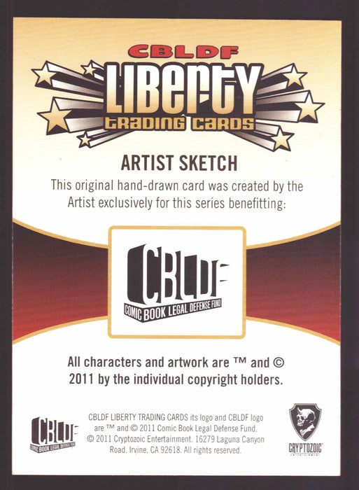 2011 CBLDF Comic Book Legal Defense Fund Liberty Artist Sketch Trading Card   - TvMovieCards.com