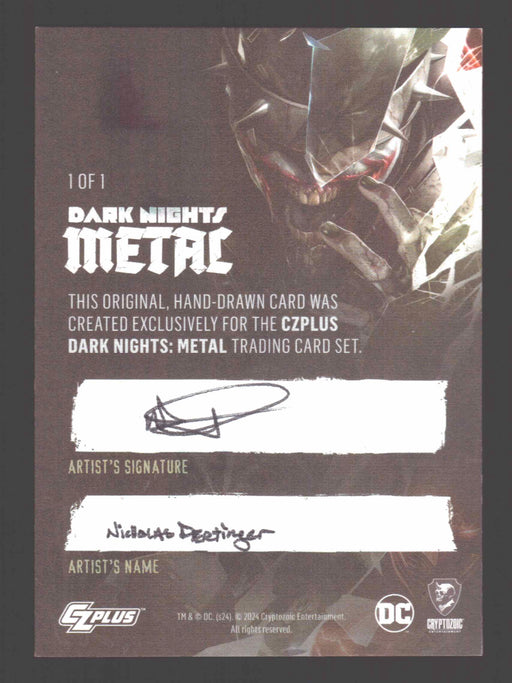 2024 CZX Dark Nights Metal Artist Sketch Trading Card by Nicholas Dertinger - TvMovieCards.com