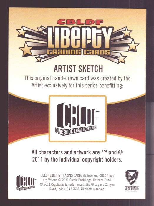 2011 Cryptozoic CBLDF Liberty Artist Sketch Card by Peter Kuper - TvMovieCards.com
