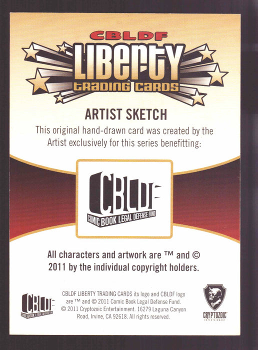 2011 Cryptozoic CBLDF Liberty Artist Sketch Trading Card by Cory Jones   - TvMovieCards.com