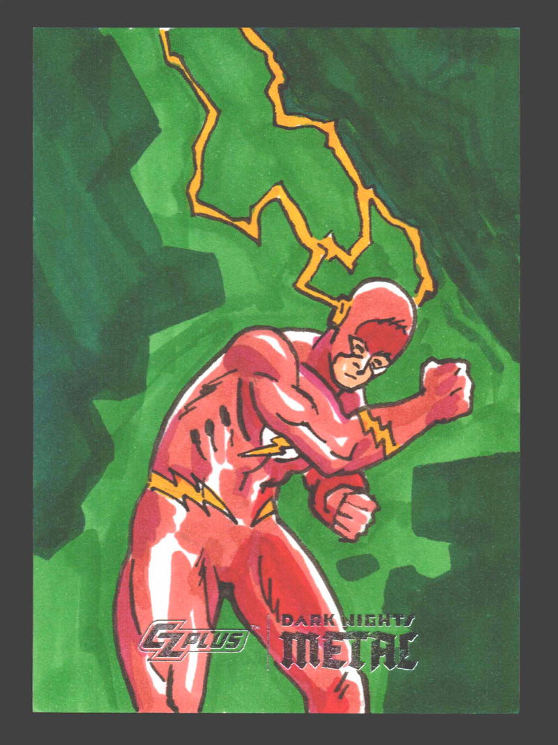 2024 CZX Dark Nights Metal Artist Sketch Trading Card by J.P. Vilchis Flash - TvMovieCards.com