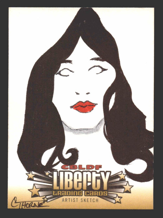 2011 Cryptozoic CBLDF Liberty Artist Sketch Trading Card by Chris Thorne - TvMovieCards.com
