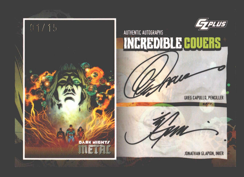 2024 CZX Dark Nights Metal Dual Autograph Card Greg Capullo / Jonathan Glapion - TvMovieCards.com