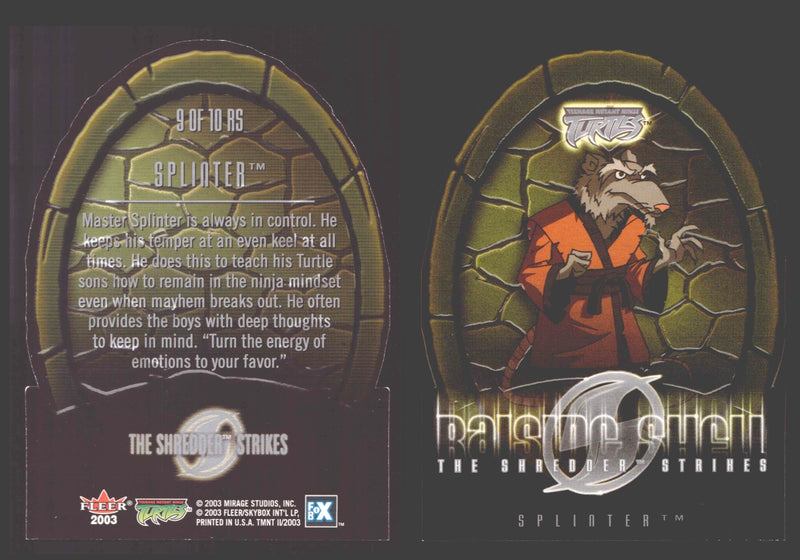 2003 Teenage Mutant Ninja Turles TMNT 1/2 Fleer Insert Chase You Pick Single Cards