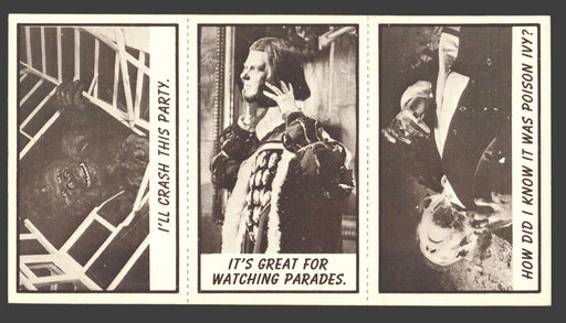1963 Monster Laffs Midgees Trading Card Panel of 3 Cards #37 #50 #25 - TvMovieCards.com