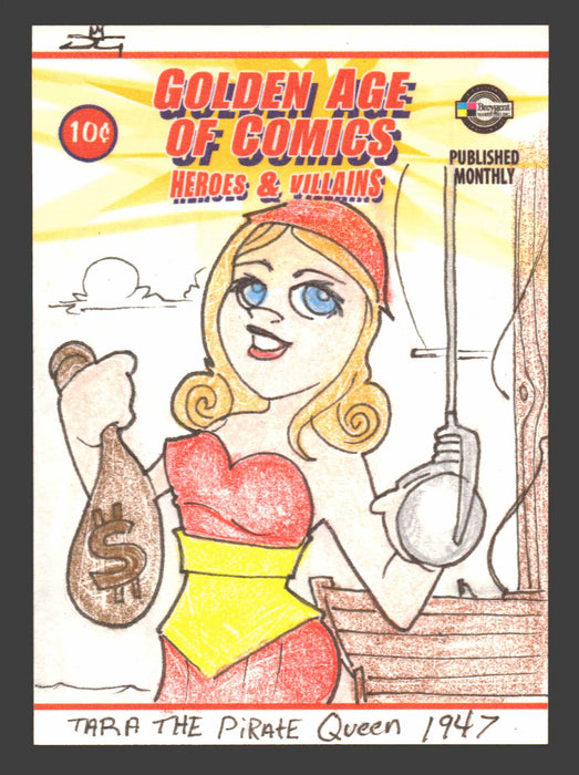 Golden Age of Comics Heroes & Villains Artist Sketch Card Breygent - TvMovieCards.com