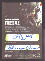2024 CZX Dark Nights Metal Artist Sketch Trading Card by Rhiannon Owens - TvMovieCards.com