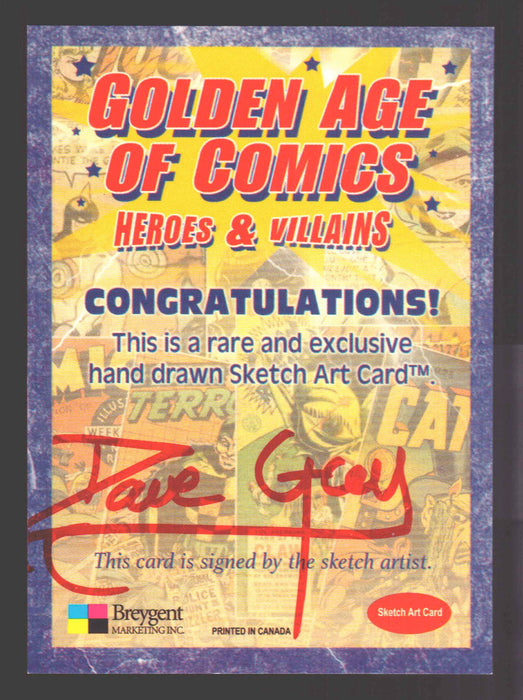 Golden Age of Comics Heroes & Villains Artist Sketch Card Breygent - TvMovieCards.com