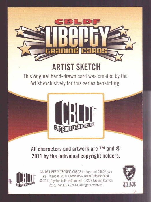 2011 Cryptozoic CBLDF Liberty Artist Sketch Trading Card by Chris Thorne - TvMovieCards.com
