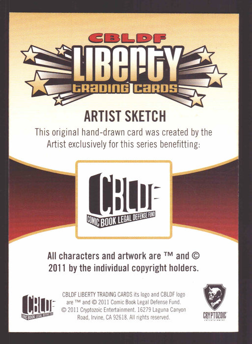 2011 CBLDF Comic Book Legal Defense Fund Liberty Artist Sketch Trading Card   - TvMovieCards.com