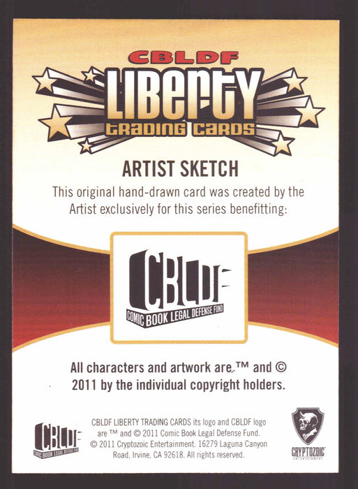 2011 CBLDF Comic Book Legal Defense Fund Liberty Artist Sketch Trading Card   - TvMovieCards.com