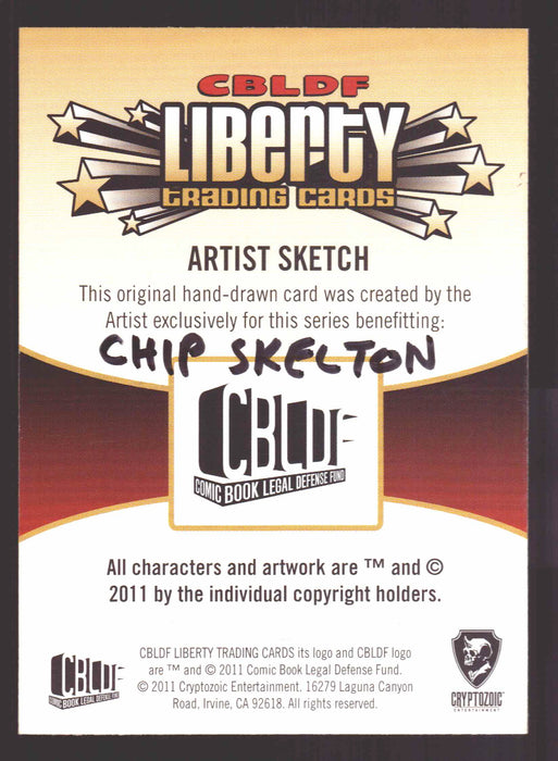 2011 Cryptozoic CBLDF Liberty Artist Sketch Card TERRAN SANDZ by Chip Skelton   - TvMovieCards.com