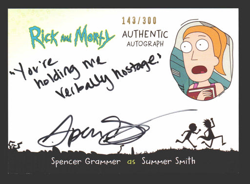 2019 Rick and Morty Season 2 SG-SS Spencer Grammer / Summer Smith Autograph Card   - TvMovieCards.com